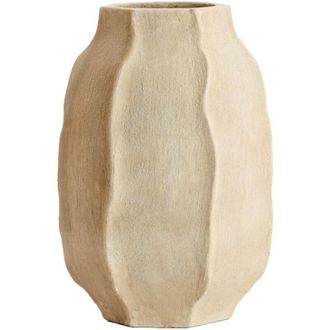 Light & Living Vaso Light & Living Saphira De Piedra Mate Color Arena - &Oslash;33x50