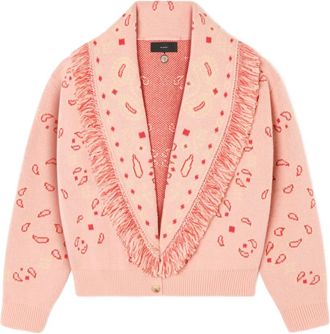 Alanui Cardigan bandana jacquard - Rosa