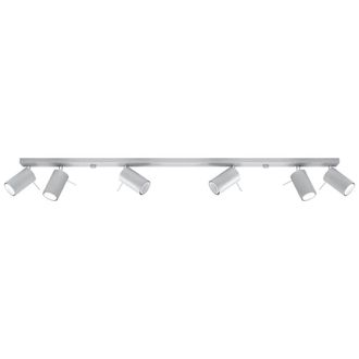 Wonderlamp L&aacute;mpara de techo de metal gris con 6 focos orientables