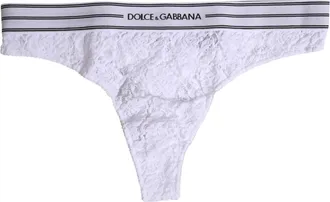 Dolce & Gabbana White Nylon Floral Lace Bottom Panty Underwear Clothing