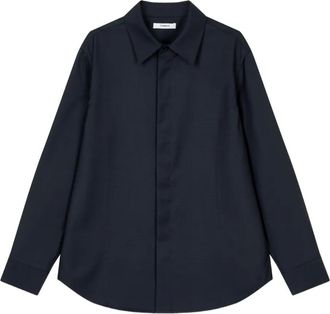 TOMBOY blouse met verborgen knoop - Blauw