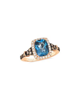 Le Vian 14K Rose Gold 2.66 ct. tw. Diamond & London Blue Topaz Cocktail Ring