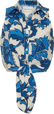 Cara Cara Highland gestrikte top - Wit