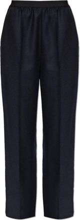Maison Margiela Rechte broek van scheerwol - Dames - Straight fit broeken - Blauw - XS - Wol - Broeken