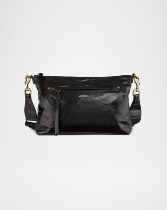 Isabel Marant Nessah Zip Leather Shoulder Bag