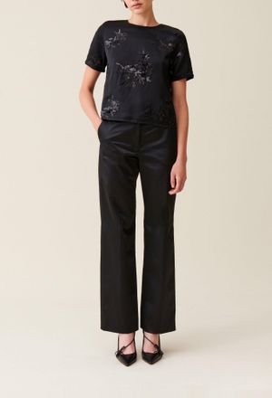 Claudie Pierlot Top noir sequins brod&eacute;s