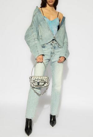 Diesel DE-MARGE-FSE Denim Jacket, Womens, Light Blue