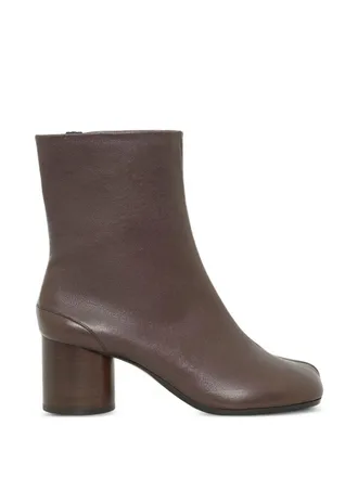 Maison Margiela Tabi leren enkellaarzen