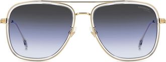 Carrera 58mm Gradient Pilot Sunglasses in Grey/Grey Azure at Nordstrom