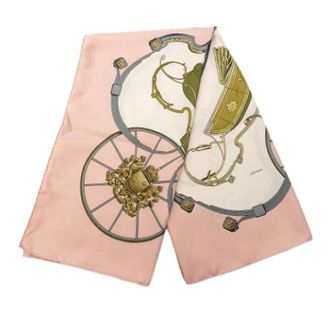 Herm&egrave;s Pre-owned Scarves, female, Pink, Size: ONE SIZE Pre-owned Springs Scarf