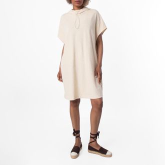 Burberry Womens Towelling Hooded Cotton Dress, Size S / M
