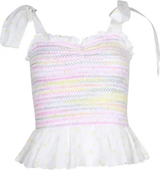 LoveShackFancy Bucky top - Wit