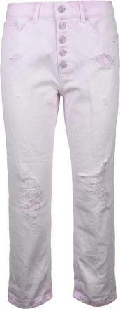 Dondup Koons Jeans - Dames - Regular Fit Jeans - Roze - W30 - Katoen - Jeans