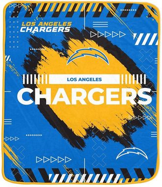 Pegasus Sports Los Angeles Chargers Nfl Team Modern Graphic Fleece Blanket