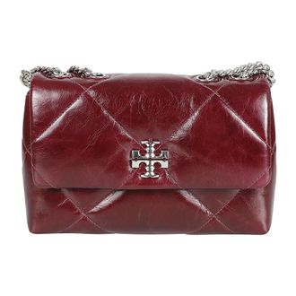 Tory Burch Shoulder Bags, female, Red, ONE SIZE, Leather Handbag with Clasp