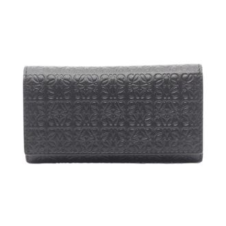 Loewe Pre-owned Accessories, female, Black, Size: ONE SIZE Pre-owned Repeat Anagram Leather Key Case