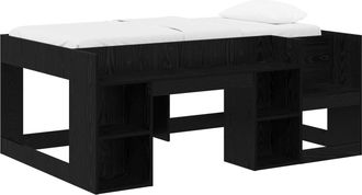 vidaXL Cama Infantil Con Almacenamiento Roble Negro 80 X 160 Cm Vidaxl
