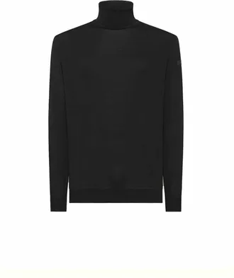 Roberto Ricci Design Turtlenecks, male, Black, Size: S Black Sweater with Essential Design