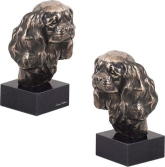OEM Cavalier King Charles Spaniel Ii - Estatuilla De Perro, Busto Sobre Base De Piedra, Escultura, Trofeo Para Exposici&oacute;n De Perros De Art-dog