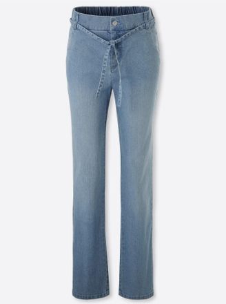 Club Of Comfort Bequeme Jeans CLUB OF COMFORT, Damen, Gr. 20, Kurzgr&ouml;ssen, blau (blau, bleached), 81% Baumwolle, 17% Polyester, 2% Elasthan, unifarben, lang, Jeans Be