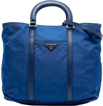 Prada Pre-owned Prada Vitello Trimmed Tessuto Satchel Unisex RQD5MN7P72VAVKIF
