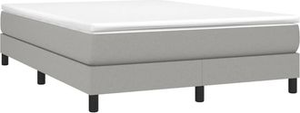 vidaXL Cama Sin Colch&oacute;n Tela Gris Claro 140x200 Cm Vidaxl