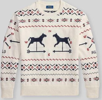Polo Ralph Lauren Regular Fit Strickpullover aus Baumwoll-Leinen-Kaschmir-Mix in Offwhite, Gr&ouml;&szlig;e XXL