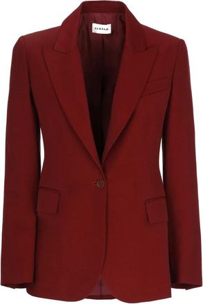 P.A.R.O.S.H. Raisa Blazer - Dames - Blazers - Bruin - L - Linnen - Jassen