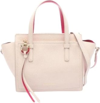 Ferragamo Pre-owned Handbags, female, Pink, Size: ONE SIZE Pre-owned Leather Shoulder Bag