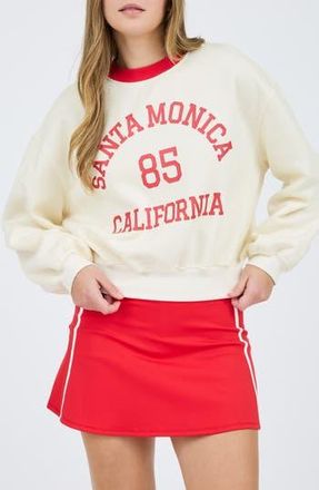 Blu Pepper Santa Monica Graphic Pullover Sweater in Ivory at Nordstrom Rack, Size Medium