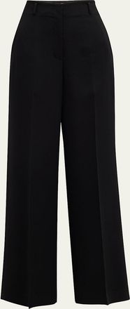 Lafayette 148 New York Thames Wide-Leg Crepe Pants