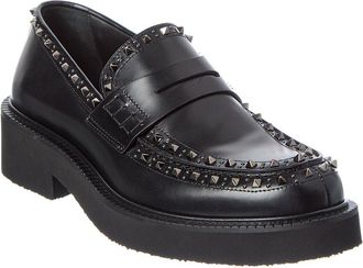 Valentino Rockstud Leather Loafer