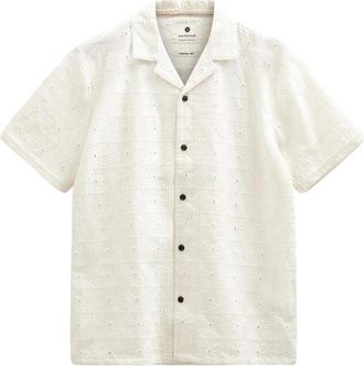 Anerkjendt Overhemden, Heren, Wit, L, Akleander Kant EMB SS Shirt