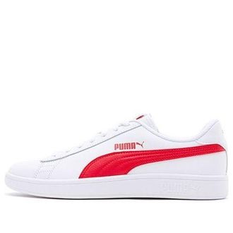 Puma Smash V2 L White Red Unisex White Red 365215-09
