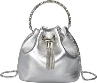 Alma En Pena Handtas met strass-handvat - Dames - Schoudertassen - Grijs - ONE Size - Tassen