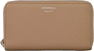 Emporio Armani Turquoise Leather Zip-Around Wallet