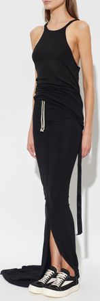Rick Owens Long Skirt With Slit, Womens, Black