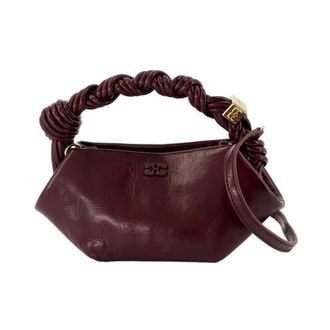 Ganni Bou Mini Portemonnee - Dames - Tassen - Rood - Maat: ONE Size Synthetisch