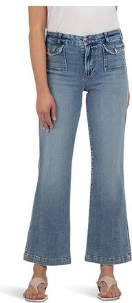 Kut from the Kloth Kelsey High Rise Ankle Flare Clean Hem Womens Jeans Wealth : 12, Cotton/Denim/Polyester