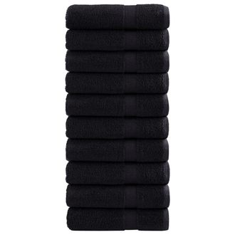Berkfield Home Premium Bath Towels SOLUND 10 pcs 100x150 cm 600 gsm in Black