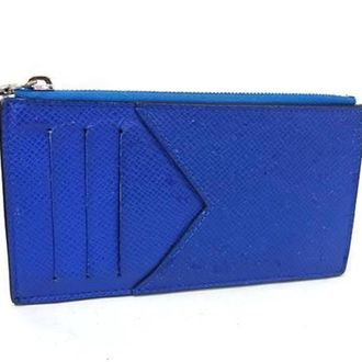 Louis Vuitton Taiga Blue Taiga Leather Coin Purse/Coin Case (Pre-Owned)