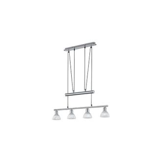 Trio Lampada Sospensione Interno con Bilanciere 4 Luci Led Acciaio Levisto gd