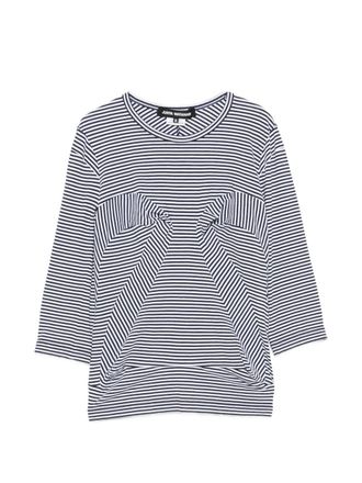 Junya Watanabe Womens Striped Cotton T-Shirt