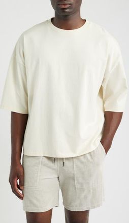Imperfects Oversize Organic Cotton Night T-Shirt in Half & Half at Nordstrom, Size Xx-Large