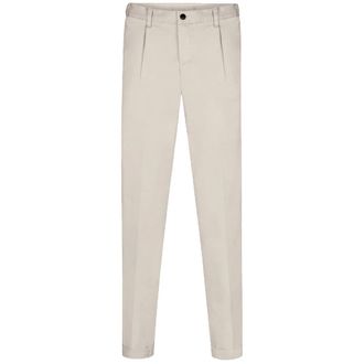 Profuomo Broeken, Heren, Beige, L, Katoen, Relaxed Fit Chino