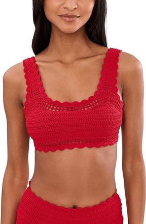 Beach Riot Andy Top Womens Swimwear Ruby : XL, Cotton