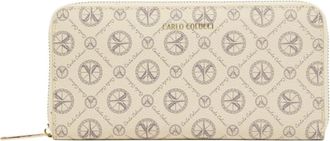 Carlo Colucci Coviello Portemonnee met Logoprint - Dames - Portefeuilles - Beige - ONE Size - Accessoires