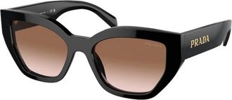 Prada Cat-eye Zonnebril - Dames - Zonnebrillen - Zwart - 53 MM - Accessoires