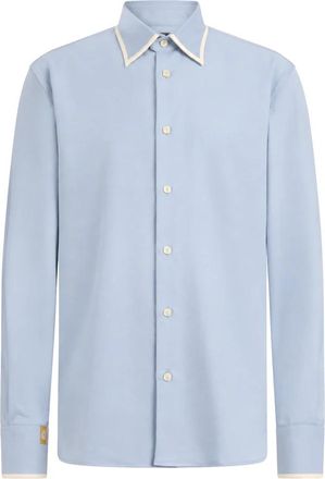 Billionaire Boys Club Silver Cut Shirt Milano - Heren - Zakelijke Overhemden - Blauw - 4XL - Katoen - Overhemden
