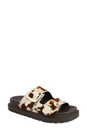 Mia Alttar Slide Sandal in Brown Cow at Nordstrom, Size 8.5